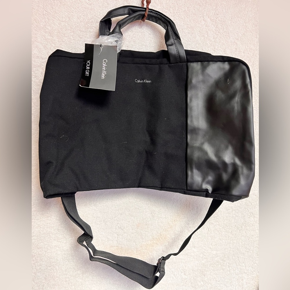 Calvin Klein Black and Gray travel bag